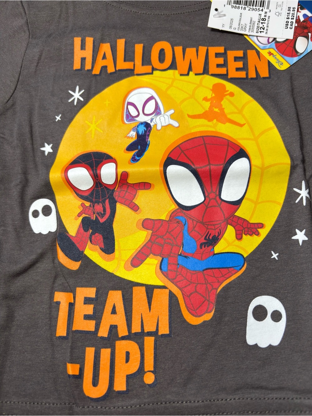 Spidey 12-18M Halloween Team-Up Graphic Tee - Picture 2 of 4